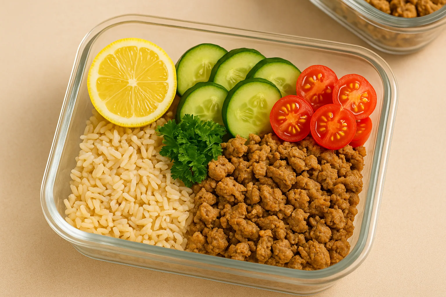 Mediterranean Turkey & Rice Meal Prep Bowl — Fresh, Balanced & High-Protein