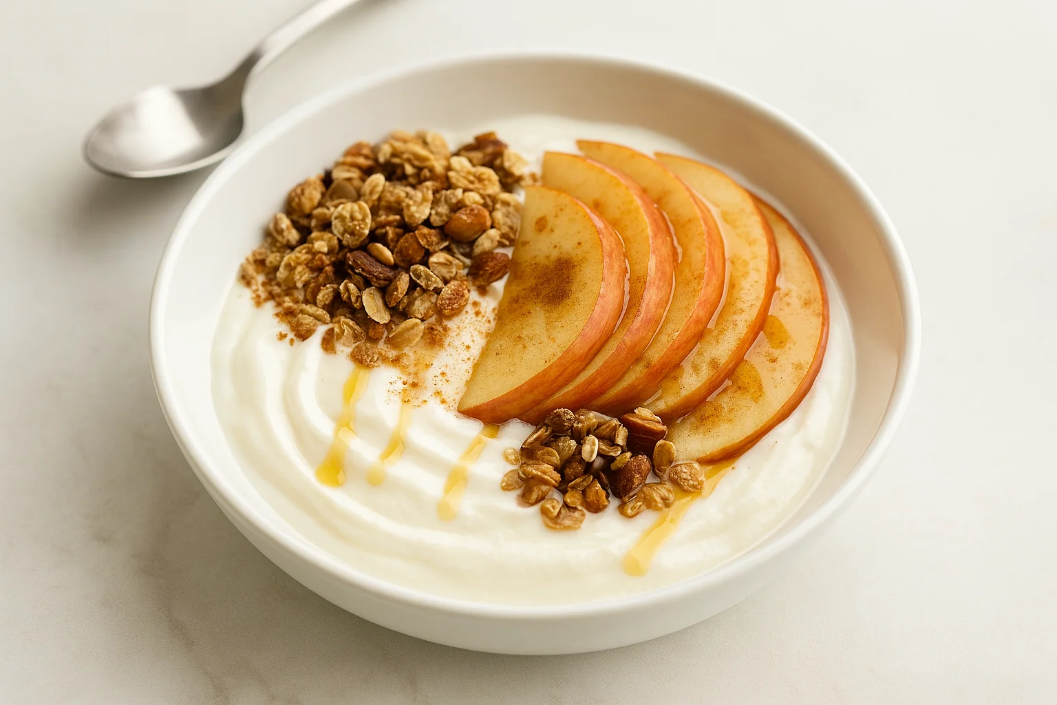 Apple-Cinnamon Greek Yogurt Bowl — Warm, Cozy & Ready in Minutes