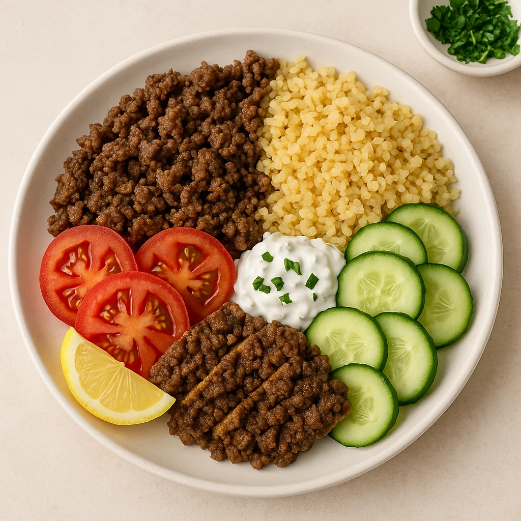 Beef & Bulgur Dinner Bowl — Mediterranean Comfort Made Simple
