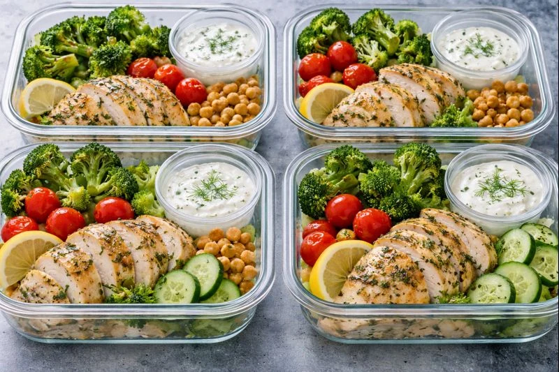 Lemon Chicken Meal-Prep (No Rice Version)