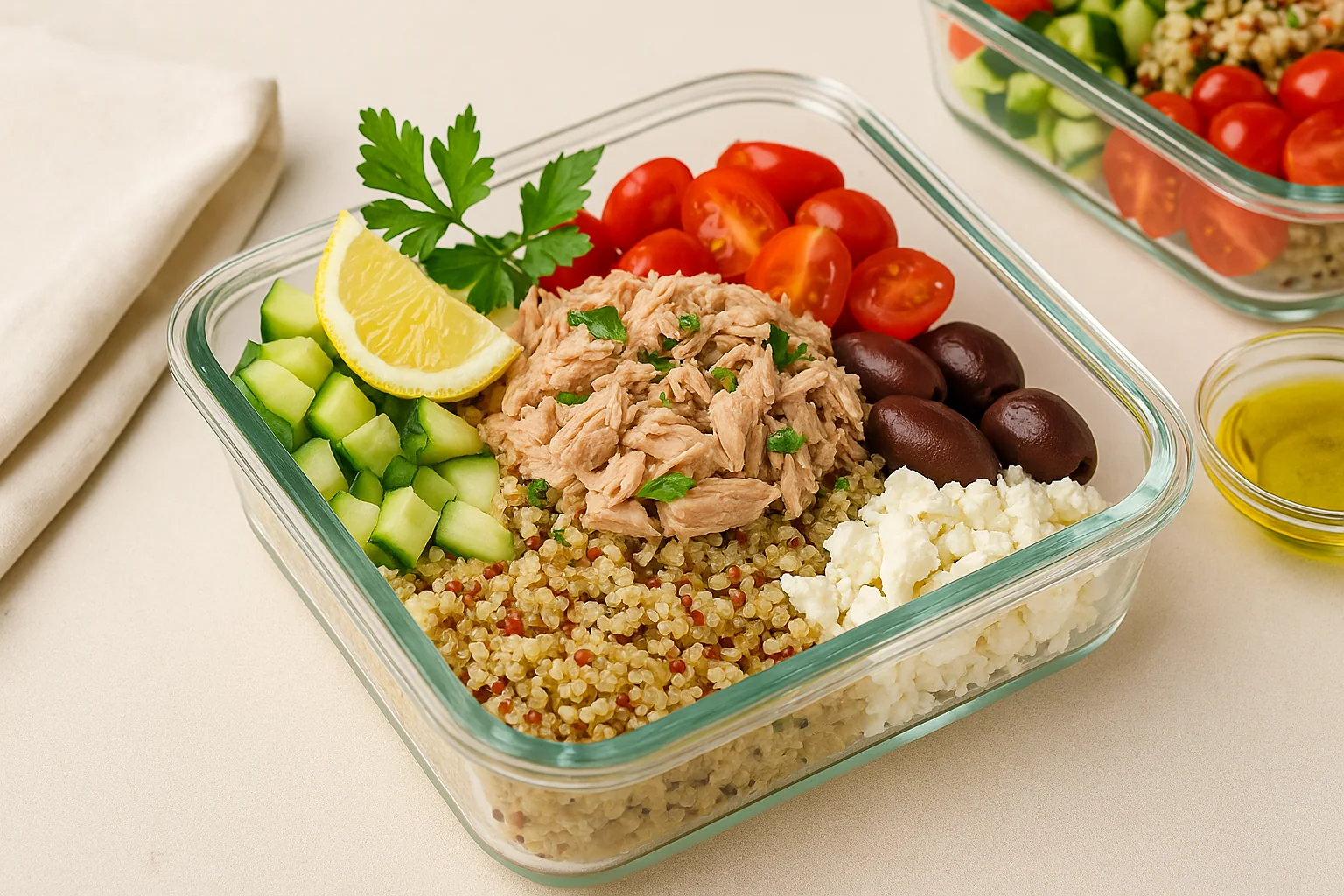 Mediterranean Tuna Meal-Prep Bowls — Clean Protein, Zero Fuss