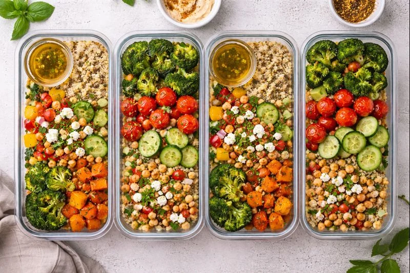Olive Oil Veggie Meal-Prep Bowl — Simple Mediterranean Make-Ahead Lunch