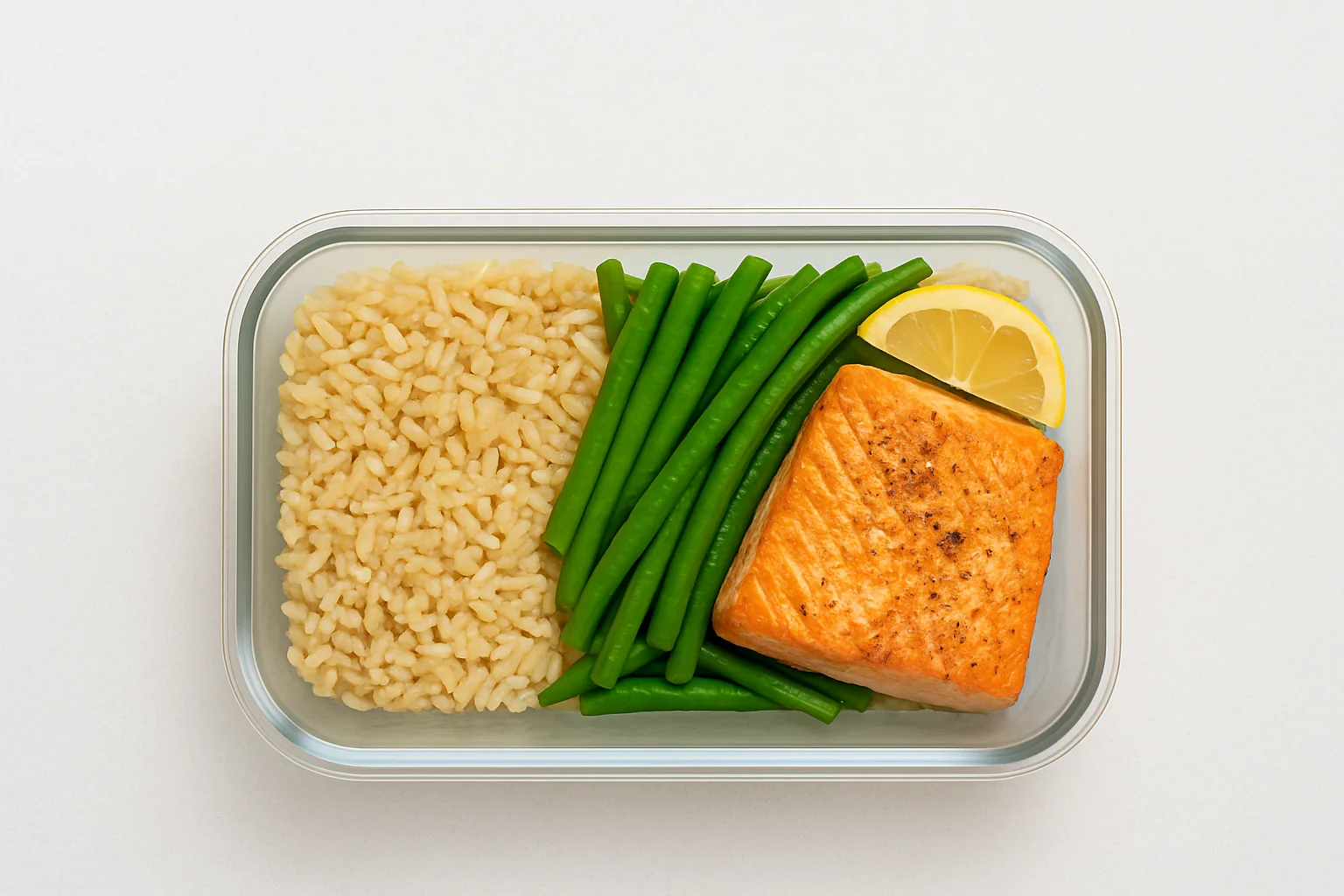 Salmon & Green Beans Meal-Prep Bowls — Fresh, Light & Omega-Rich