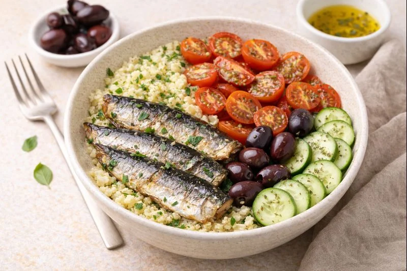 Sardine & Tomato Mediterranean Bowl