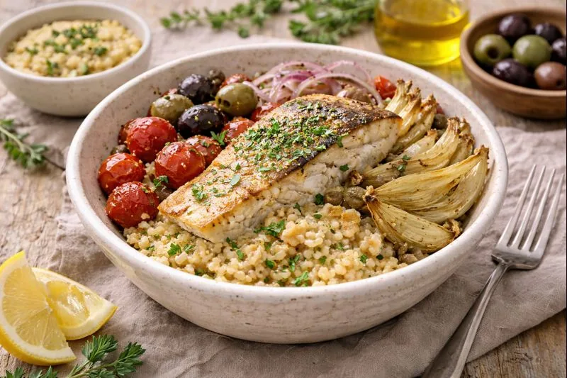 Sardinian Fennel & Fish Bowl — Coastal Mediterranean Dinner