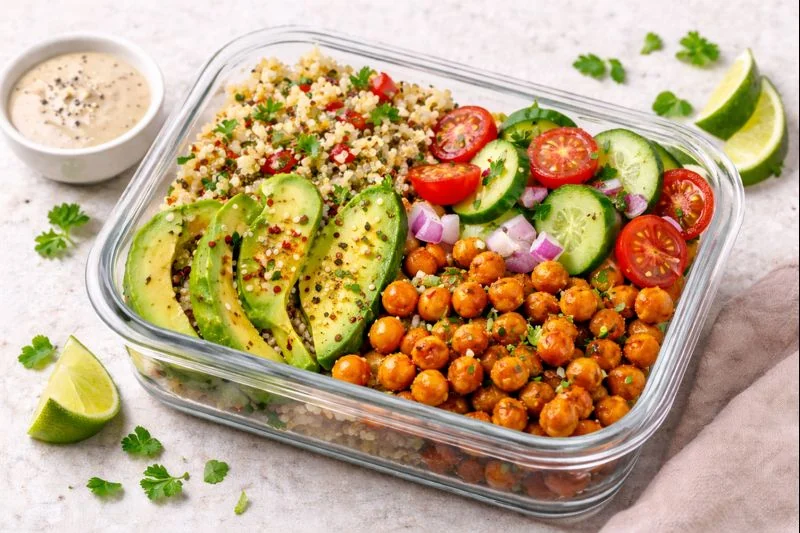 Vegetarian Protein Meal-Prep Bowl — Plant-Based