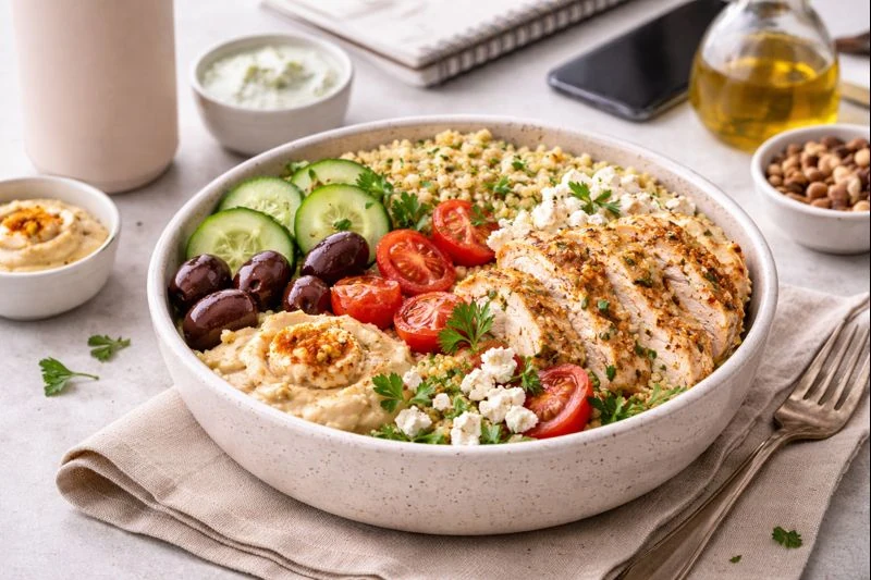 Balanced Mediterranean Office Lunch Bowl