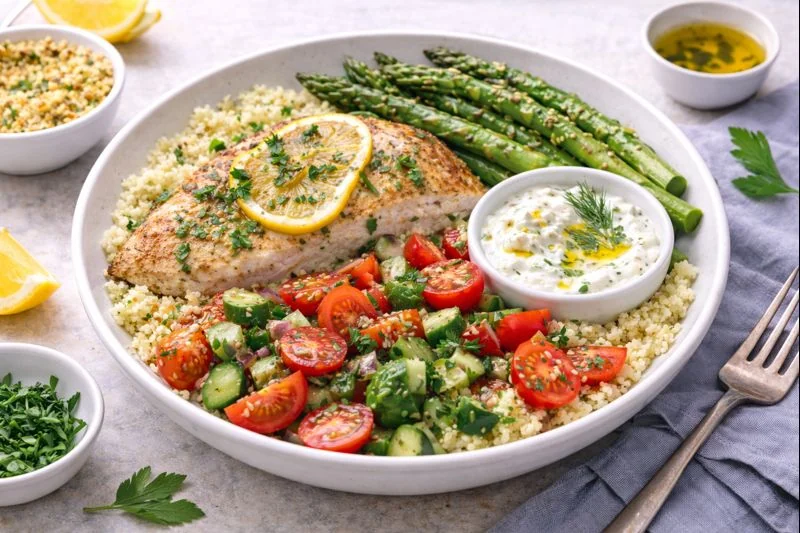 Lemon Fish Dinner Bowl