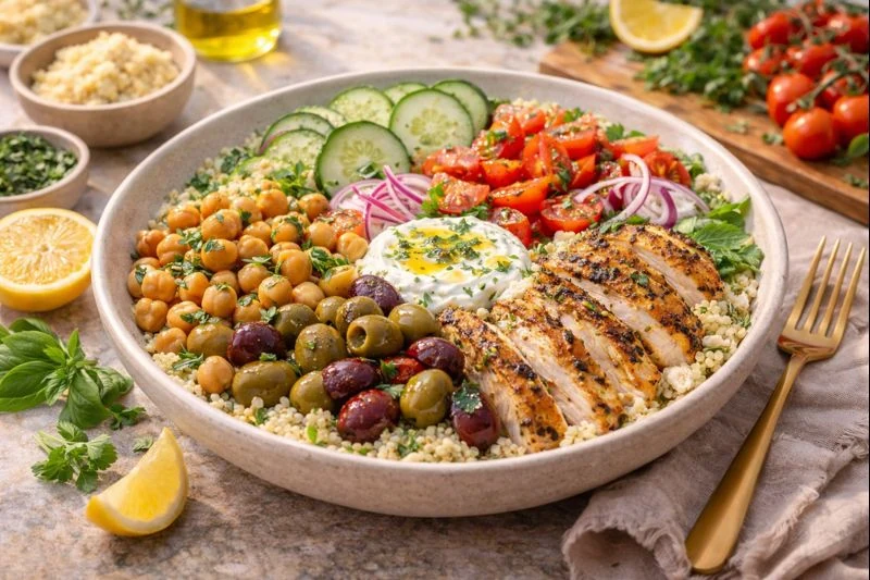 Mediterranean Dinner Bowl without Dairy