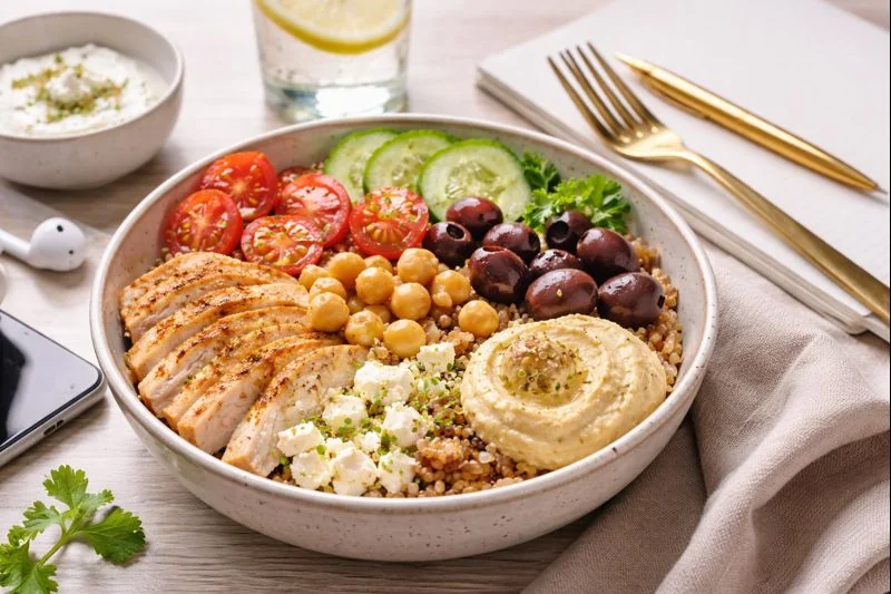 Mediterranean Office Lunch Bowl (No Reheating)