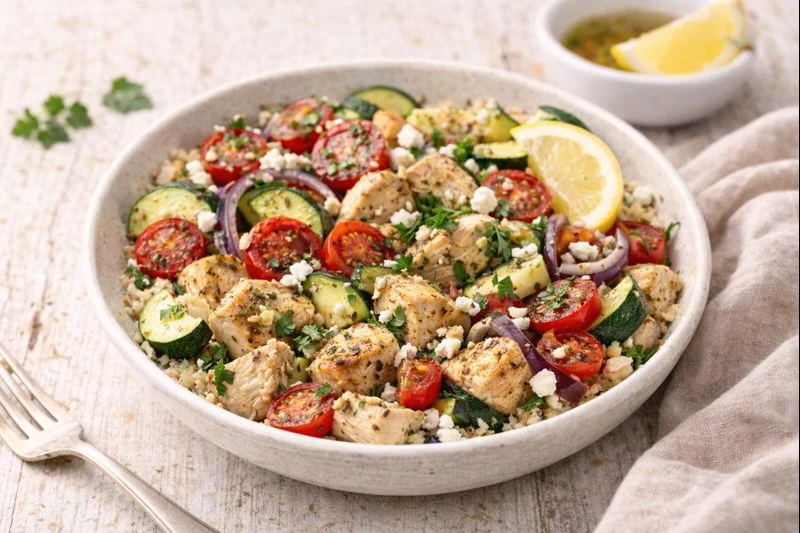 One-Skillet Mediterranean Dinner Bowl — Easy, Hot & Protein-Rich