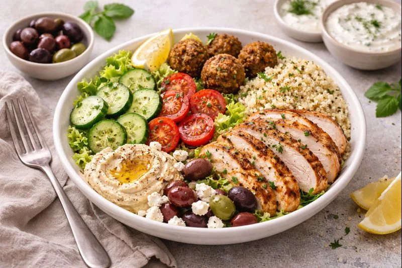 Protein-Focused Mediterranean Dinner Bowl