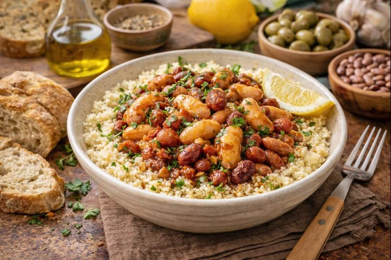 Sardinian-Style Bean Lunch Bowl