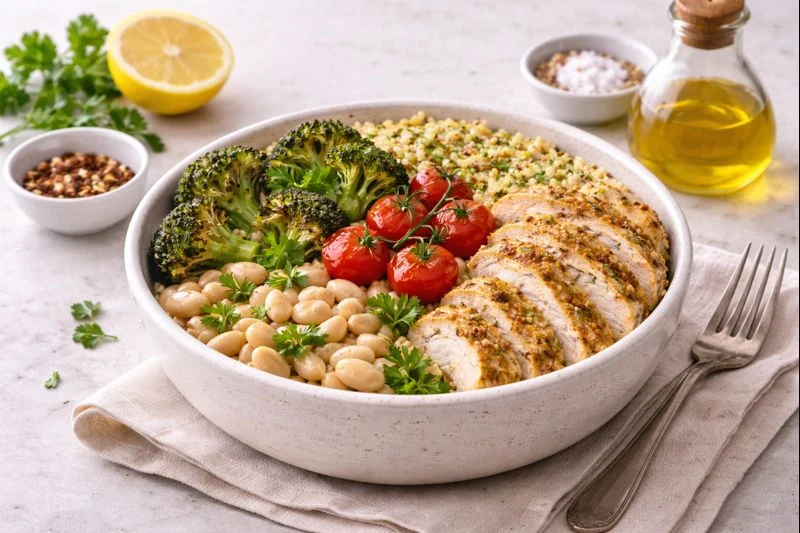 Simple Olive Oil Dinner Bowl