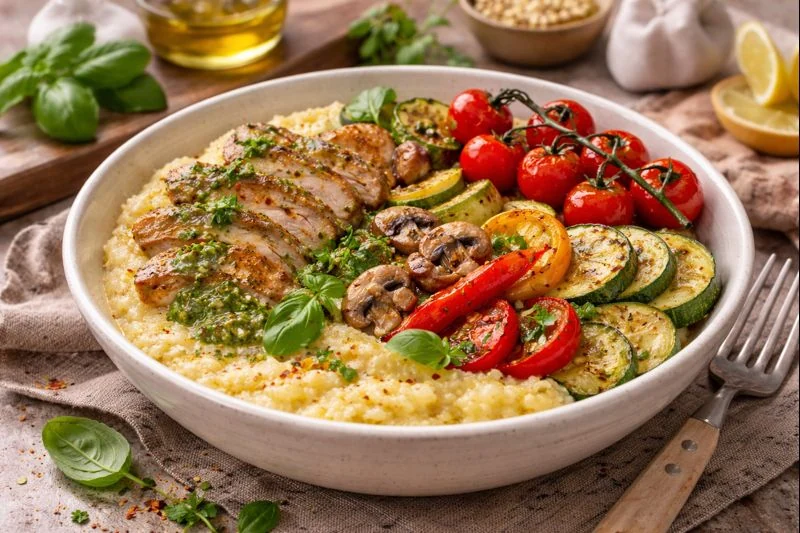 Soft Polenta & Veggie Dinner Bowl