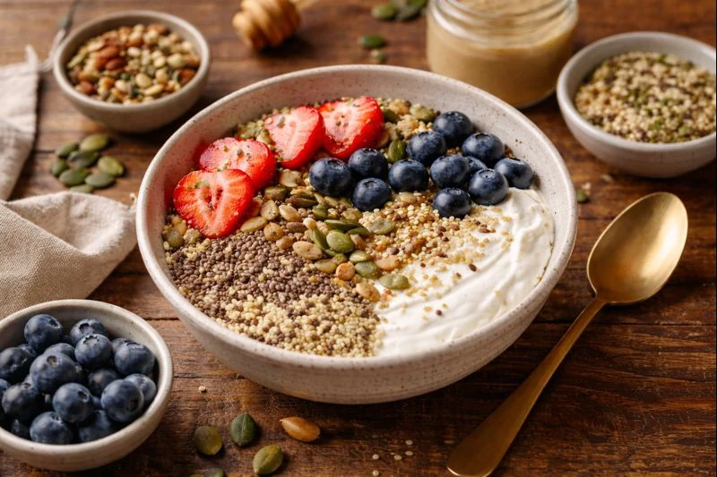 Tahini Energy Breakfast Bowl (Banana-Free)