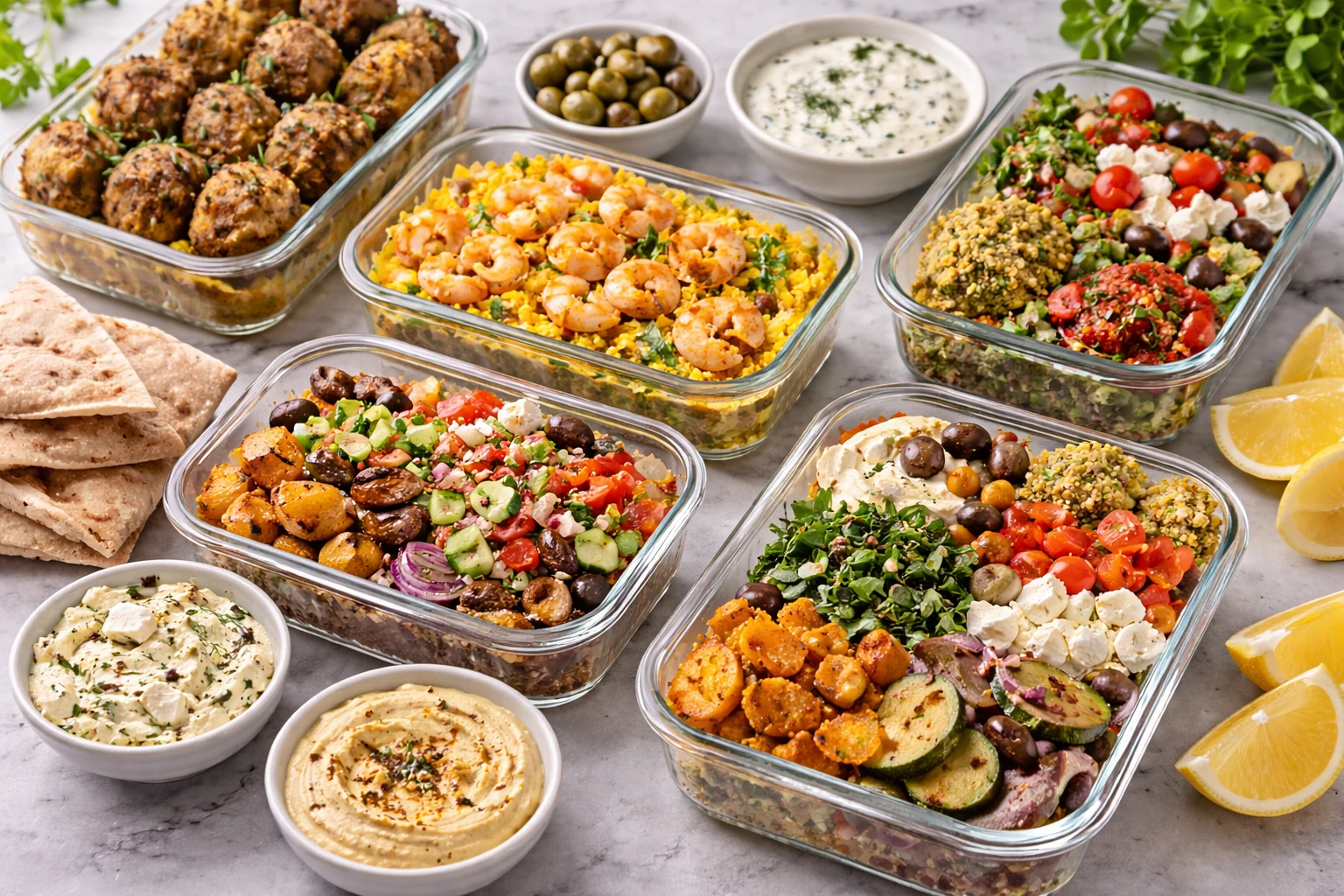 Chicken-Free Mediterranean Family Meal Prep for More Variety