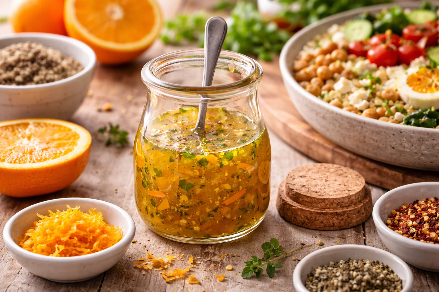Mediterranean Orange-Zest Vinaigrette for Grain Bowls