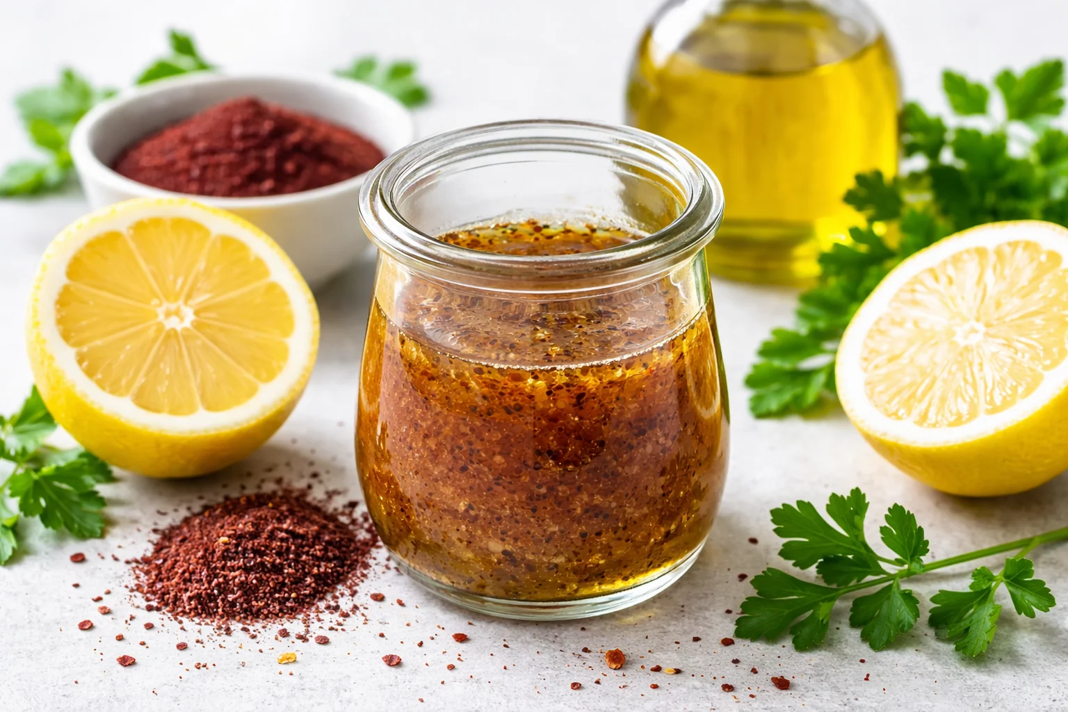 Mediterranean Sumac–Lemon Dressing for Fresh Bowls (No Garlic)