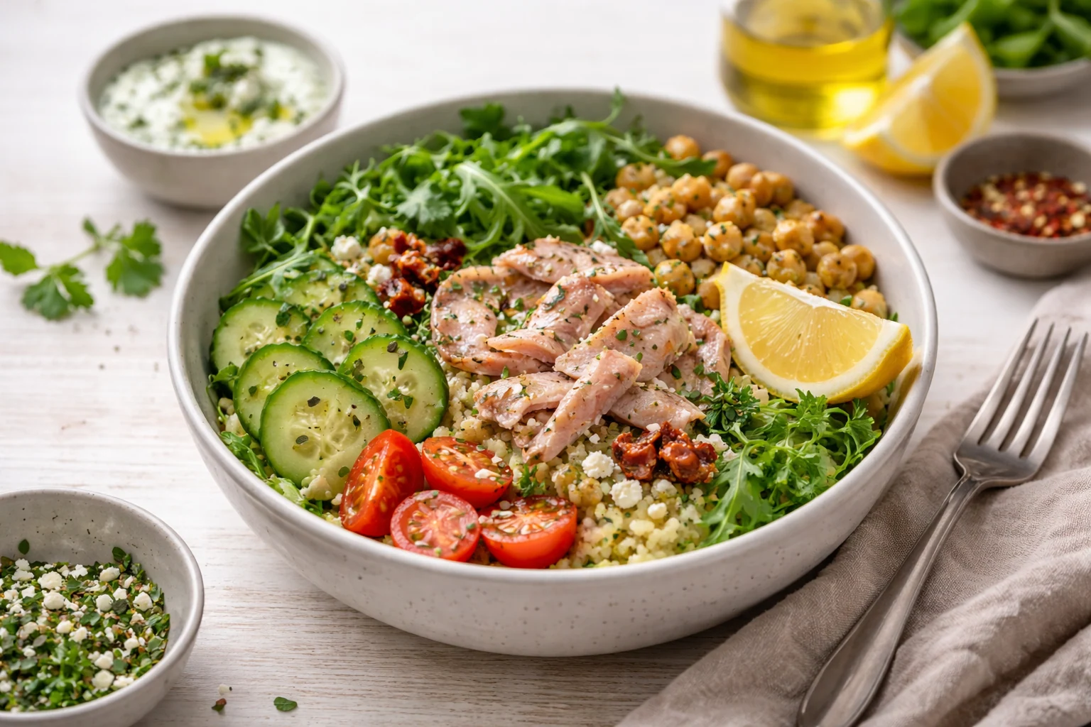 Mediterranean Sardine-Free Fish Lunch Bowl with Trout (Cold)