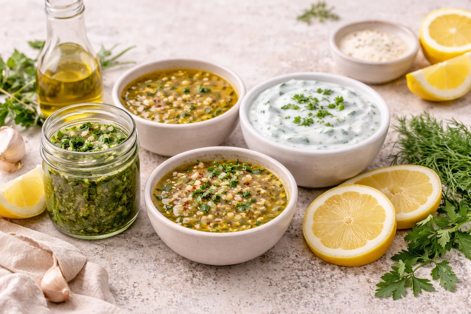 Simple Mediterranean Sauces Without Blending (No Blender Needed)