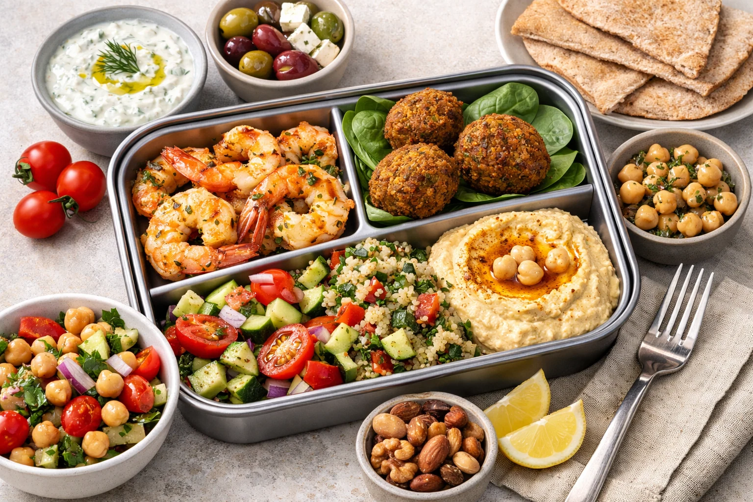 High-Protein Mediterranean Lunch Without Chicken (Office-Friendly Ideas)
