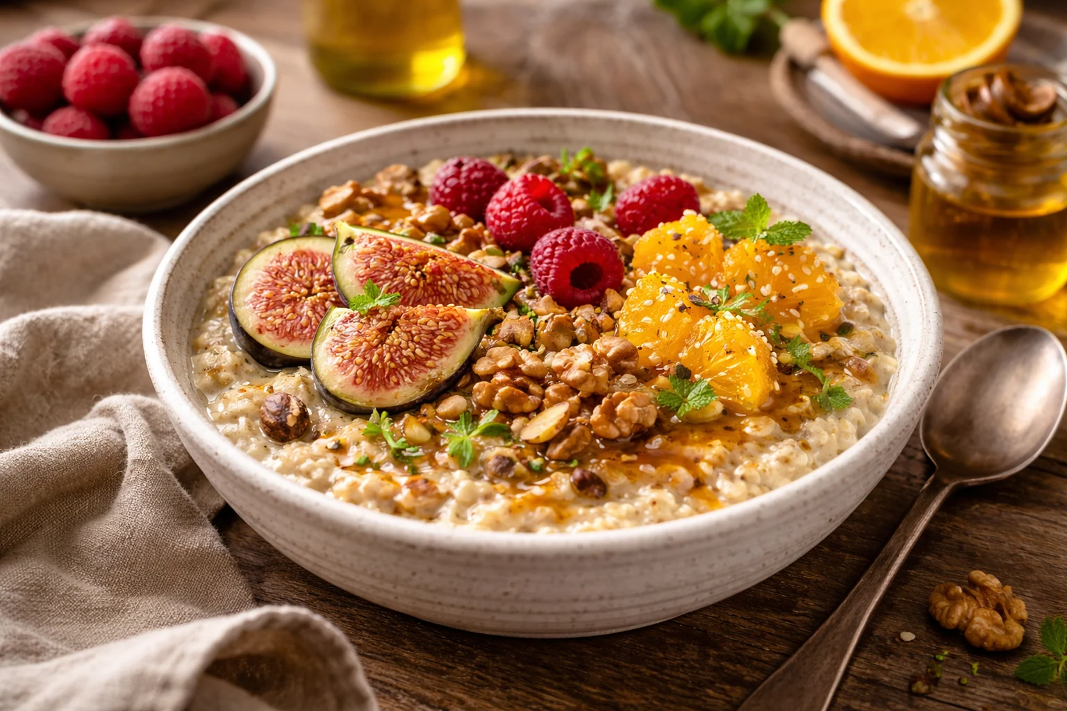 Mediterranean Oat Breakfast Bowl