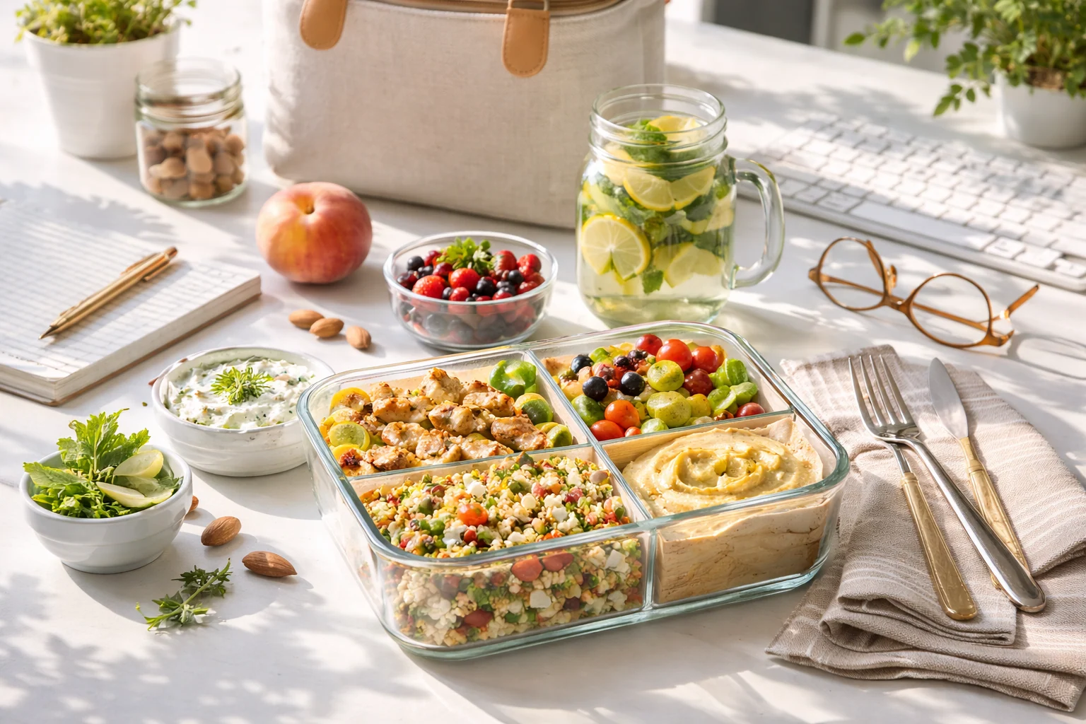 Mediterranean Office Lunch Setup – What to Pack and How to Layer It