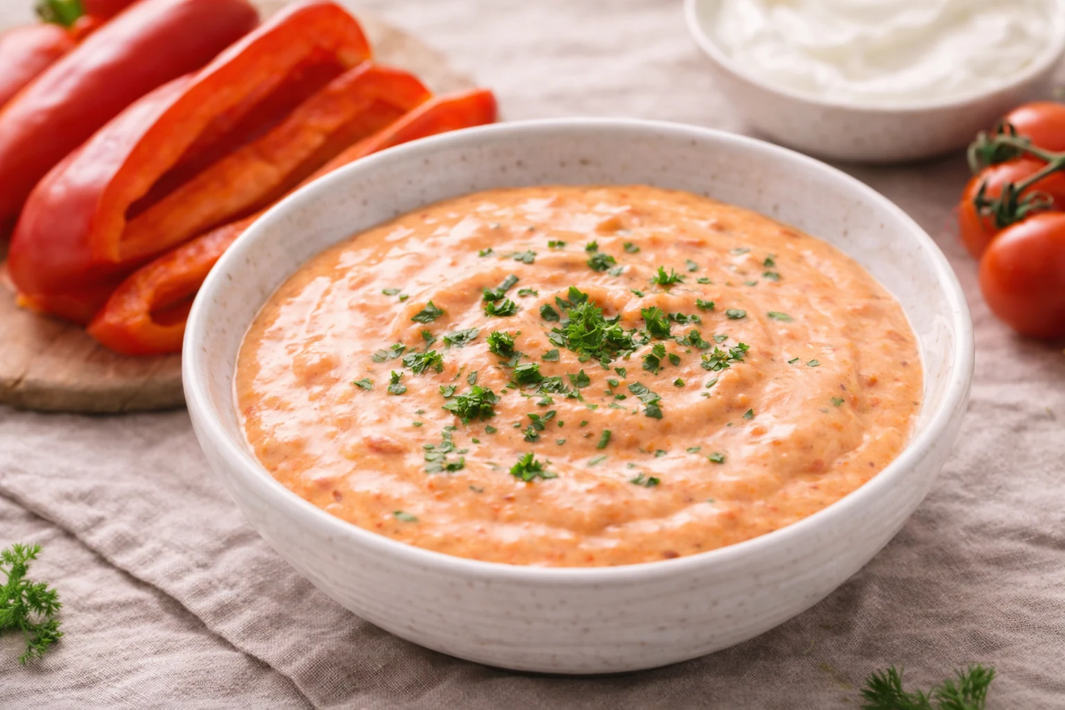 Mild Red Pepper Yogurt Sauce for Bowls (Kid-Friendly, No Heat)