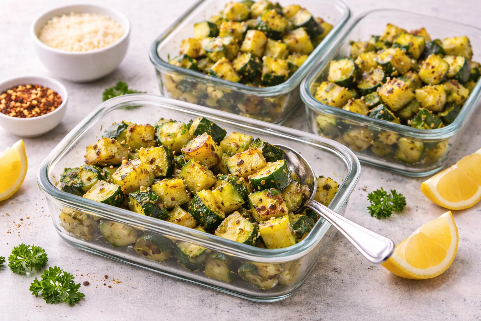 Roasted Zucchini Meal Prep for Bowls (4 Days, No Mush)