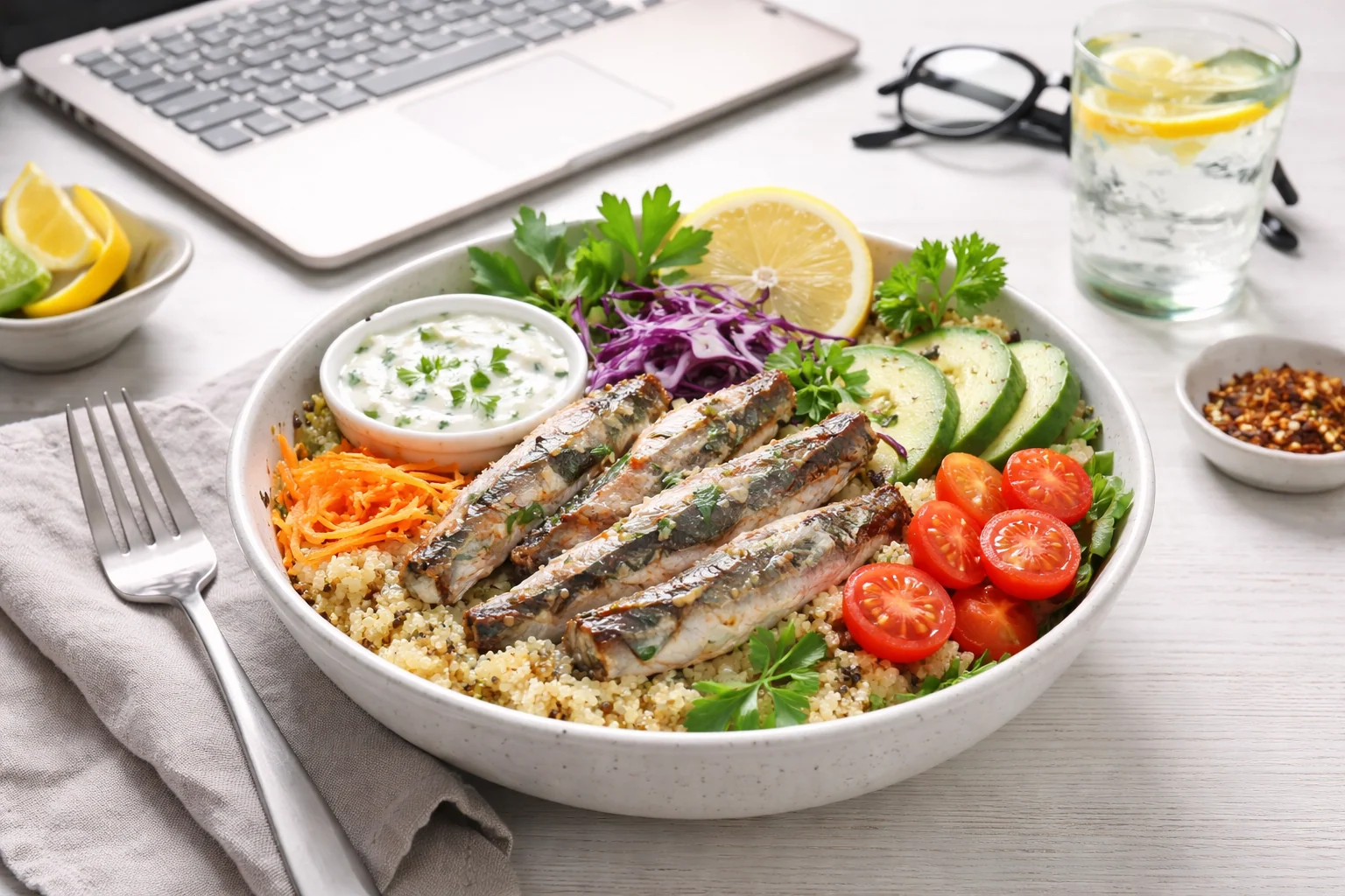 Sardine Bowl (Cold, Clean, No Fish Smell at Work)