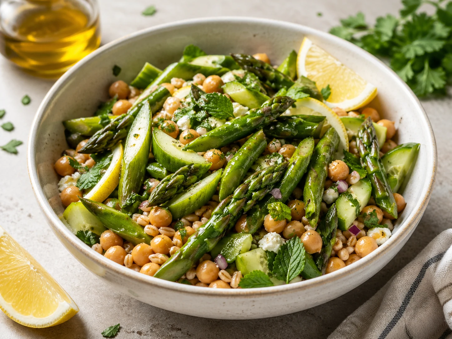 How to Use Asparagus in Mediterranean Bowls Without Making It Soft or Stringy