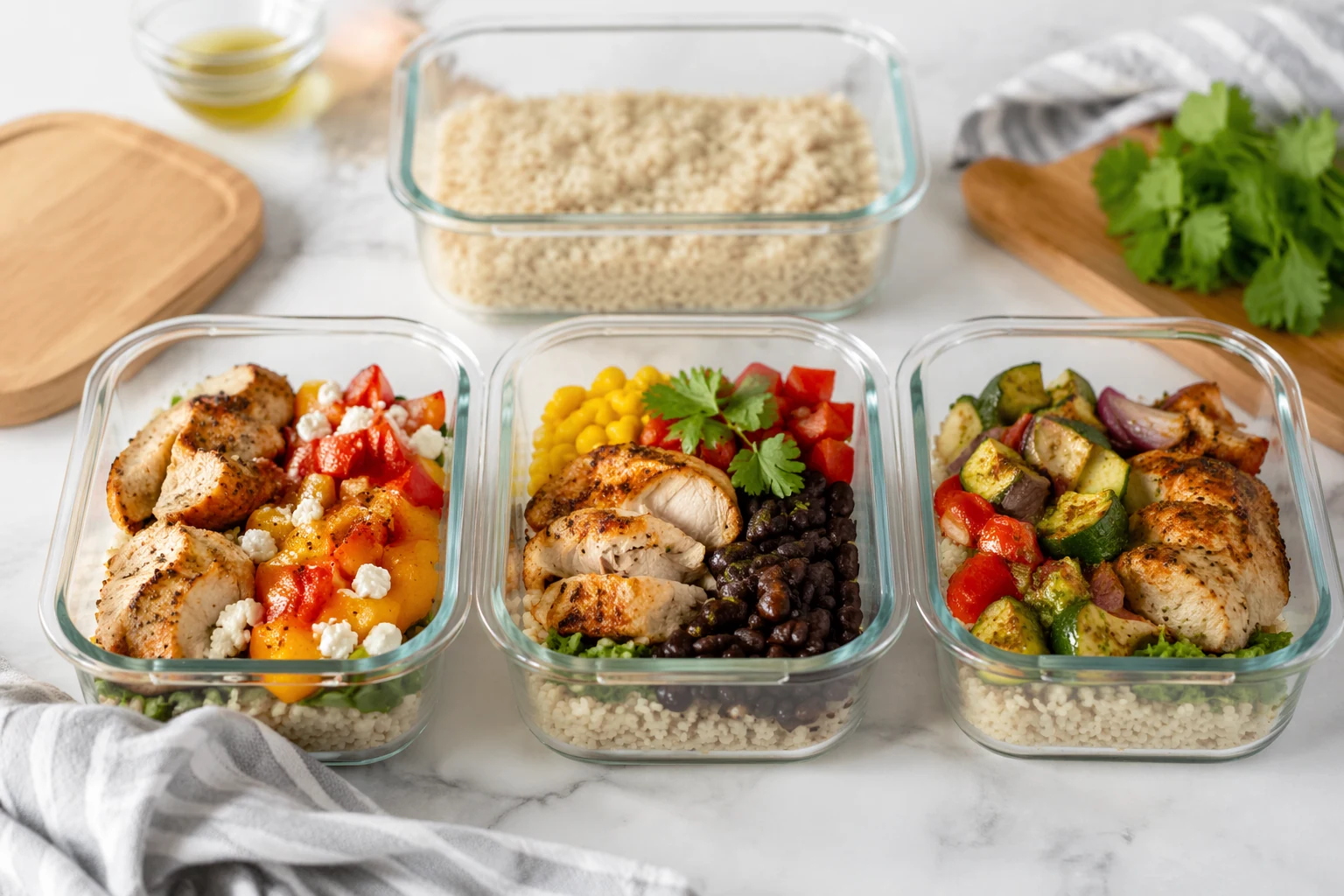 How to Rotate One Bowl Base Into Three Different Lunches During the Week