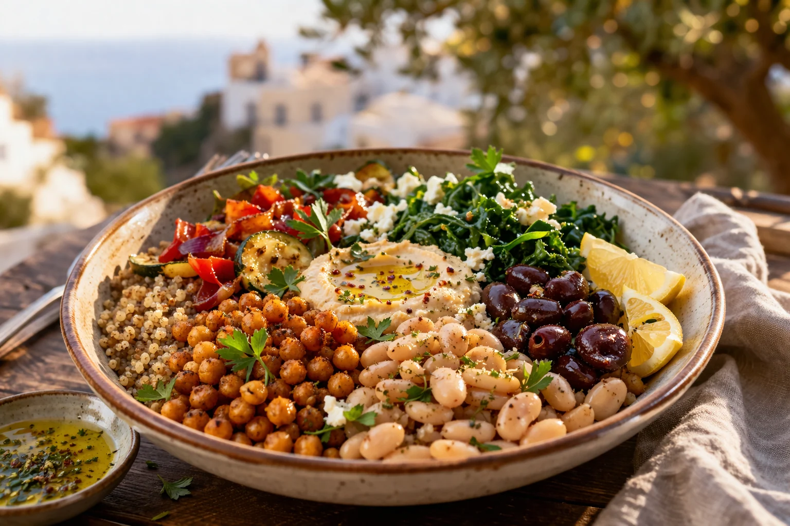 Mediterranean Dinner Bowls with Beans and Greens That Feel Light but Filling