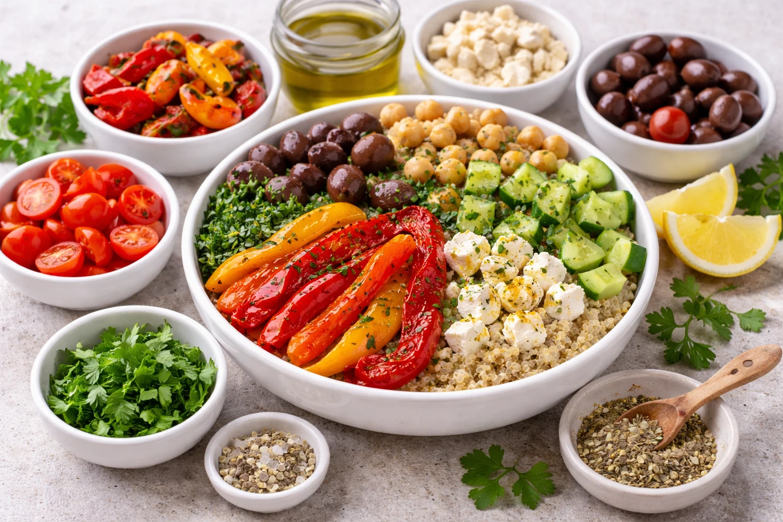 How to Use Roasted Peppers in Mediterranean Bowls Without Making Everything Soft