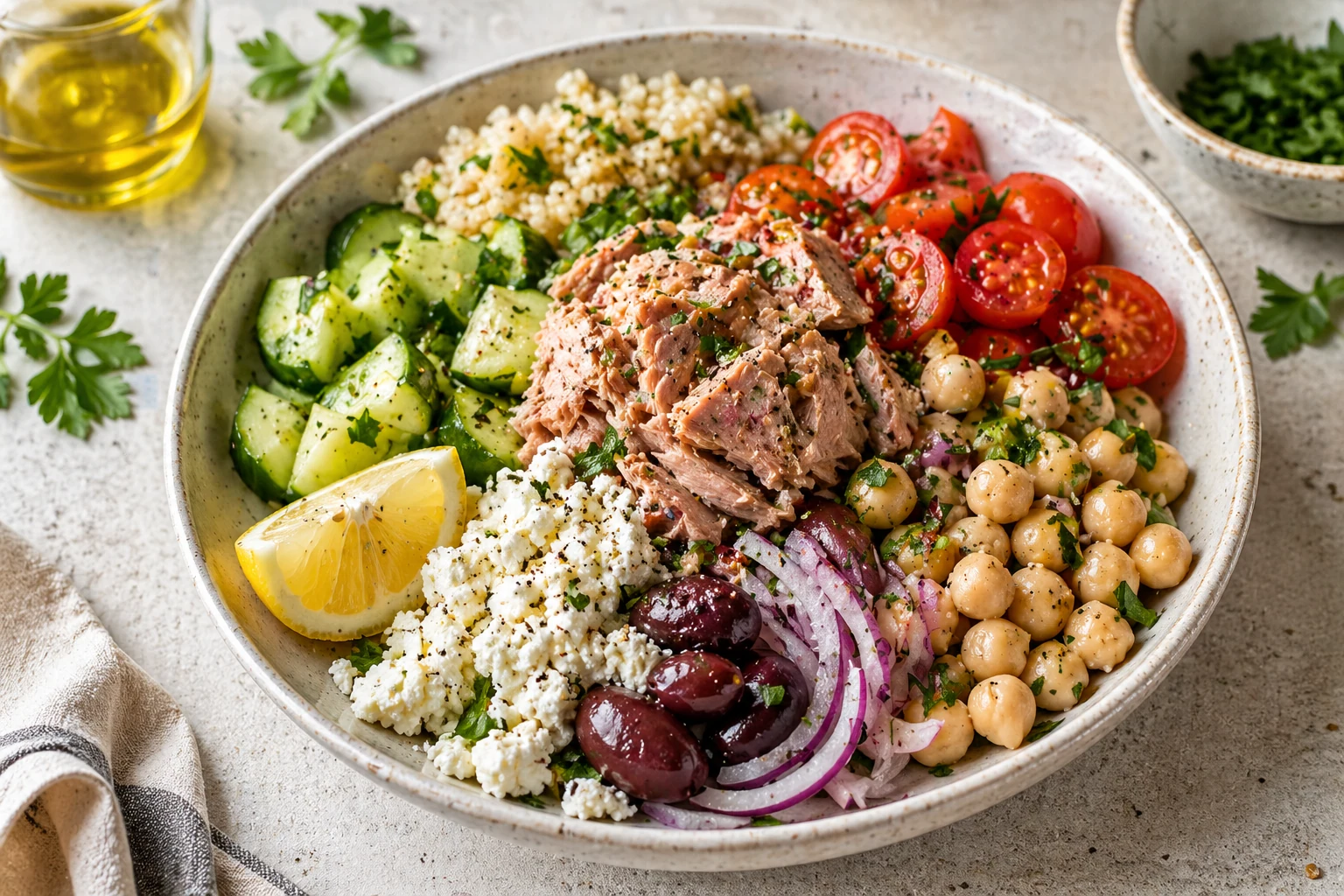 Tinned Fish Mediterranean Bowls That Feel Fresh, Not Like Pantry Food