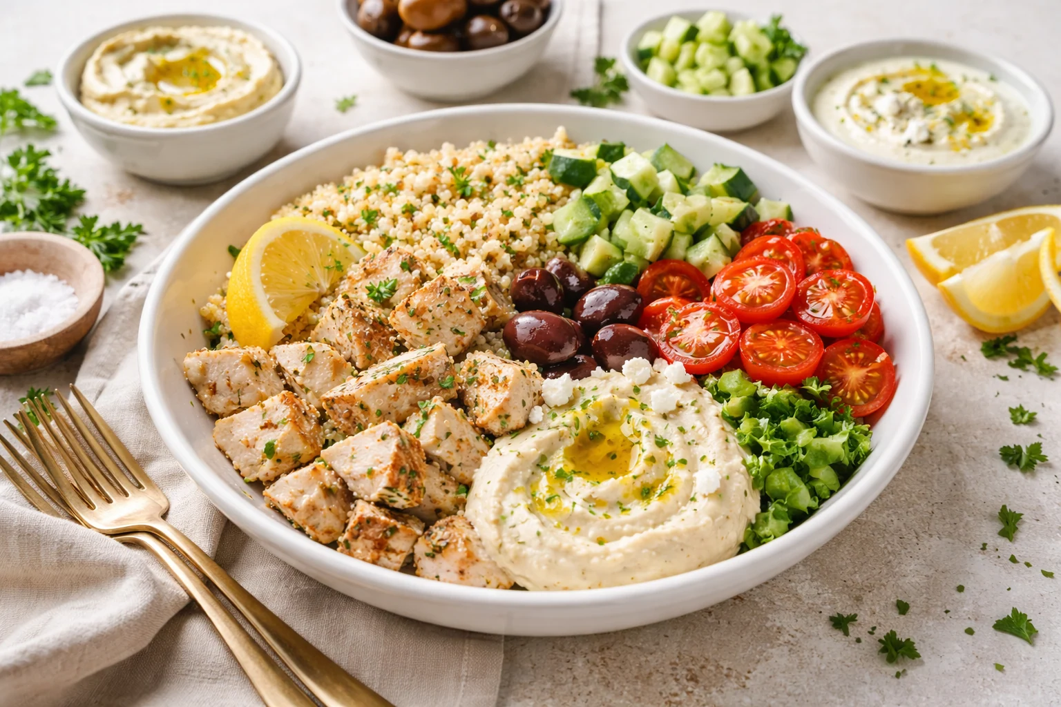 What a Neutral Base Actually Does in a Mediterranean Bowl